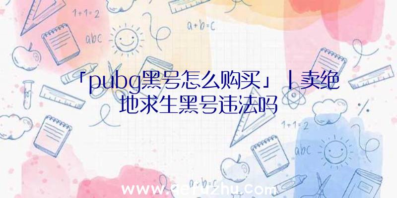 「pubg黑号怎么购买」|卖绝地求生黑号违法吗